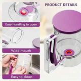 4 Cup Batter Dispenser Measuring Pitcher with Lid, Pancake Cupcake Waffle Batter Separator Jug, Clear Baking Mix Dispenser with Measurement Markings-perple In Australia - Darrahopens
