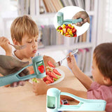 One Hand Fruit Slicer Corer Cutter Tool, Multi Blade Quick Fruit Wedge Cutter, Portable Handheld Fruit Divider for Apple Pear-blue In Australia - Darrahopens