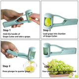 One Hand Fruit Slicer Corer Cutter Tool, Multi Blade Quick Fruit Wedge Cutter, Portable Handheld Fruit Divider for Apple Pear-blue In Australia - Darrahopens