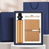 Business Gift Set Automatic Foldable Umbrella Notebook Pen, Premium Corporate Presentation Gift Hamper, Outdoor Office All In One Gift Box-golden In Australia - Darrahopens