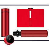 Luxury Corporate Gift Set Temperature Display Bottle Auto Umbrella Notebook, Premium Business Office Gift Hamper, All Weather Practical Employee Client Present-red In Australia - Darrahopens