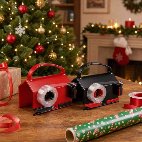 Gift Wrapping Paper Cutter Portable Wrap Dispenser Cutting Tool For Christmas Present Packaging-black In Australia - Darrahopens