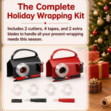 Gift Wrapping Paper Cutter Portable Wrap Dispenser Cutting Tool For Christmas Present Packaging-red In Australia - Darrahopens