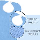 Waterproof Elderly Dining Bib With Food Catcher Pocket Reusable Washable Mealtime Protector For Adults