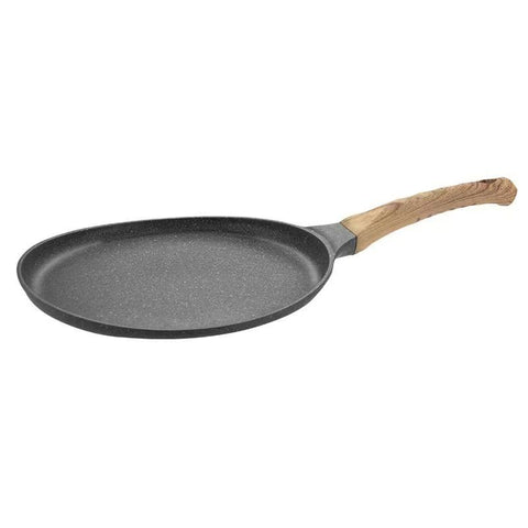 26cm Non Stick Crepe Pan Wooden Handle Induction Compatible Flat Skillet Frying Pan In Australia - Darrahopens