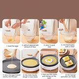 26cm Non Stick Crepe Pan Wooden Handle Induction Compatible Flat Skillet Frying Pan In Australia - Darrahopens