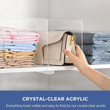 8-Pack Clear Shelf Dividers, Perfect for Sweaters, Shirts, and Handbags in Bedrooms and Kitchens – Adjustable Acrylic Bookshelf Organizers In Australia - Darrahopens