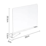 8-Pack Clear Shelf Dividers, Perfect for Sweaters, Shirts, and Handbags in Bedrooms and Kitchens – Adjustable Acrylic Bookshelf Organizers