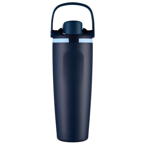 Portable Insulated Travel Mug Stainless Steel Leakproof Thermal Water Cup with Carry Clip for Outdoor Gym-Navy Blue In Australia - Darrahopens