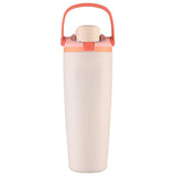 Portable Insulated Travel Mug Stainless Steel Leakproof Thermal Water Cup with Carry Clip for Outdoor Gym-Rose Quartz