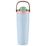 Portable Insulated Travel Mug Stainless Steel Leakproof Thermal Water Cup with Carry Clip for Outdoor Gym-Light Blue In Australia - Darrahopens