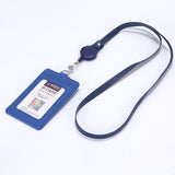 Retractable ID Badge Holder with Lanyard, PU Leather Work Card Holder for Office Staff Nurse Teacher Student ID Card-Royal Blue In Australia - Darrahopens