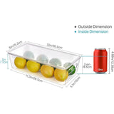 8-Pack Stackable Fridge Storage Organiser Bins with Lids, Clear Produce Drinks Container for Refrigerator Pantry Organizing