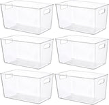 6-Pack Large Capacity Fridge Storage Boxes with Lids, Clear Stackable Refrigerator Produce Food Organiser Container In Australia - Darrahopens