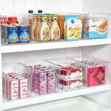 6-Pack Large Capacity Fridge Storage Boxes with Lids, Clear Stackable Refrigerator Produce Food Organiser Container In Australia - Darrahopens