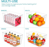 6-Pack Large Capacity Fridge Storage Boxes with Lids, Clear Stackable Refrigerator Produce Food Organiser Container In Australia - Darrahopens