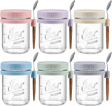 6 Pack Overnight Oats Containers with Lids and Spoons,Large Capacity Airtight Jars for Milk, Cereal, Fruit In Australia - Darrahopens