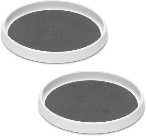 2 set, 10 Inch Non-Skid Lazy Susan Organizers - Turntable Rack for Cabinet, Pantry Organization and Storage, Kitchen, Fridge, Bathroom Makeup Vanity Countertop, Under Sink Organizing, Spice Rack In Australia - Darrahopens