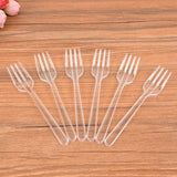Disposable Plastic Forks 100 Pack, Heavy Duty Single Use Cutlery for Party Picnic Takeaway Catering-Clear In Australia - Darrahopens