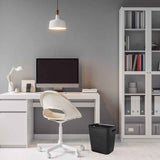 Slim Rectangular Bathroom Waste Bin, Narrow Profile Rubbish Bin with Carry Handles, Space Saving Bin for Toilet, Vanity, Laundry Room-Black In Australia - Darrahopens