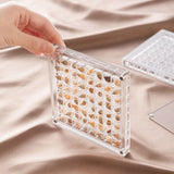 Darrahopens Home & Garden > Storage > Storage Boxes Acrylic Magnetic Seashell Display Box,Clear Sea Shell Display Box,Beach Magnet Storage Organizer Case for Seashell Diamond Beads,64 Grids,Transparent,1 Pack