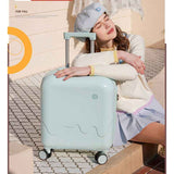 20 Inch Cute Carry On Suitcase, Hard Shell Cabin Luggage with USB Charging Port & Cup Holder, Lightweight Travel Trolley Case-Mint Green In Australia - Darrahopens