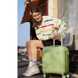 20 Inch Cute Carry On Suitcase, Hard Shell Cabin Luggage with USB Charging Port & Cup Holder, Lightweight Travel Trolley Case-Mint Green In Australia - Darrahopens