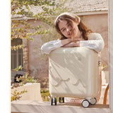 20 Inch Cute Carry On Suitcase, Hard Shell Cabin Luggage with USB Charging Port & Cup Holder, Lightweight Travel Trolley Case-Mint Green In Australia - Darrahopens