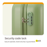 20 Inch Cute Carry On Suitcase, Hard Shell Cabin Luggage with USB Charging Port & Cup Holder, Lightweight Travel Trolley Case- Matcha Green