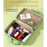 14 Inch Hard Shell Hand Luggage Case, Portable Cosmetic Travel Box with Top Handle, Small Carry Storage Suitcase-Pink In Australia - Darrahopens