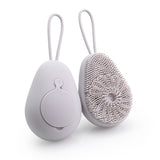 Avocado Shape Silicone Bath Brush Refillable Body Shower Brush with Hanging Loop-Grey In Australia - Darrahopens