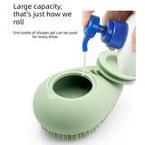 Avocado Shape Silicone Bath Brush Refillable Body Shower Brush with Hanging Loop-Grey In Australia - Darrahopens