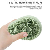 Avocado Shape Silicone Bath Brush Refillable Body Shower Brush with Hanging Loop-Grey In Australia - Darrahopens