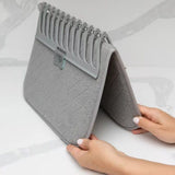 Foldable Dish Drying Mat with Plastic Drain Rack Absorbent Kitchen Counter Drying Pad In Australia - Darrahopens