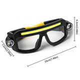 Rechargeable LED Work Safety Goggles with Head Torch Light Impact Resistant Protective Glasses for Hiking Camping Repair Night Work-Yellow In Australia - Darrahopens