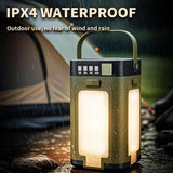 IPX4 Waterproof Camping Lantern Rechargeable Portable Outdoor LED Light with Power Indicator