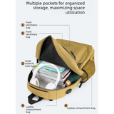 Casual School Backpack with USB Charging Port, Water Resistant Daypack for Uni Students & Daily Commute-khaki In Australia - Darrahopens