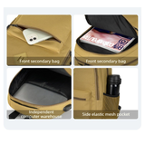 Casual School Backpack with USB Charging Port, Water Resistant Daypack for Uni Students & Daily Commute-khaki In Australia - Darrahopens