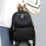 Quilted Water Resistant Backpack Handbag, Multiway Casual Daypack for Women Daily Travel & Shopping