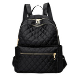 Quilted Water Resistant Backpack Handbag, Multiway Casual Daypack for Women Daily Travel & Shopping
