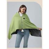 USB Heated Shawl Wrap Blanket, Portable Electric Heating Poncho for Office Desk, Travel & Lounging-green In Australia - Darrahopens