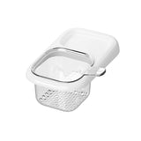 Kitchen Sink Drain Basket with Lid, Multifunctional Food Catcher Waste Filter Container for Countertop-white In Australia - Darrahopens