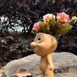 Big Eye Elf Flower Pot – Desktop Bonsai Decorative Ornament for Home Office Garden