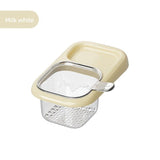 Kitchen Sink Drain Basket with Lid, Multifunctional Food Catcher Waste Filter Container for Countertop-cream In Australia - Darrahopens