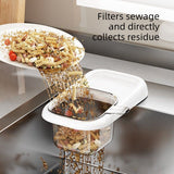 Kitchen Sink Drain Basket with Lid, Multifunctional Food Catcher Waste Filter Container for Countertop-cream In Australia - Darrahopens