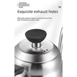 Gooseneck Kettle with Thermometer - 1.2L Pour Over Coffee & Tea Kettle,Stainless Steel Gooseneck Kettle Pot, Precision Pour Drip Spout, Suitable for All-Stoves-Black In Australia - Darrahopens