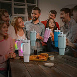 Glowing Water Cup with Colorful Handles – Creative Light Up Tumbler (Multicolor)