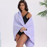 Dual-Sided Quick-Dry Sports Bath Towel – Absorbent, Perfect for Gym, Swimming & Beach-Purple-50*120cm In Australia - Darrahopens