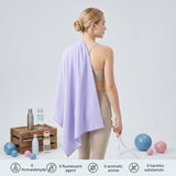 Dual-Sided Quick-Dry Sports Bath Towel – Absorbent, Perfect for Gym, Swimming & Beach-Purple-50*120cm In Australia - Darrahopens
