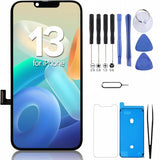 iPhone 13 Screen Replacement, 6.1 Inch Incell LCD Touch Screen Digitizer with Complete Repair Tool Kit & Tempered Glass, Compatible with iPhone 13 A2482 A2631 A2632 A2633 A2634